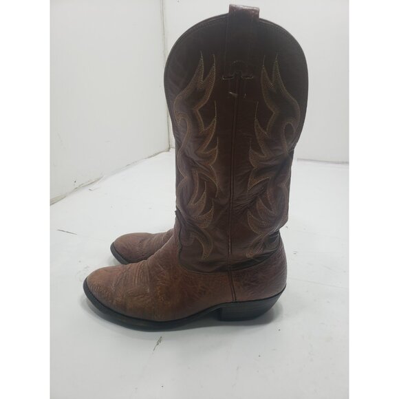 Nocona 6525 Vintage Bullhide Leather Embroidered Accents Cowboy Boots Size 8EE main image 7